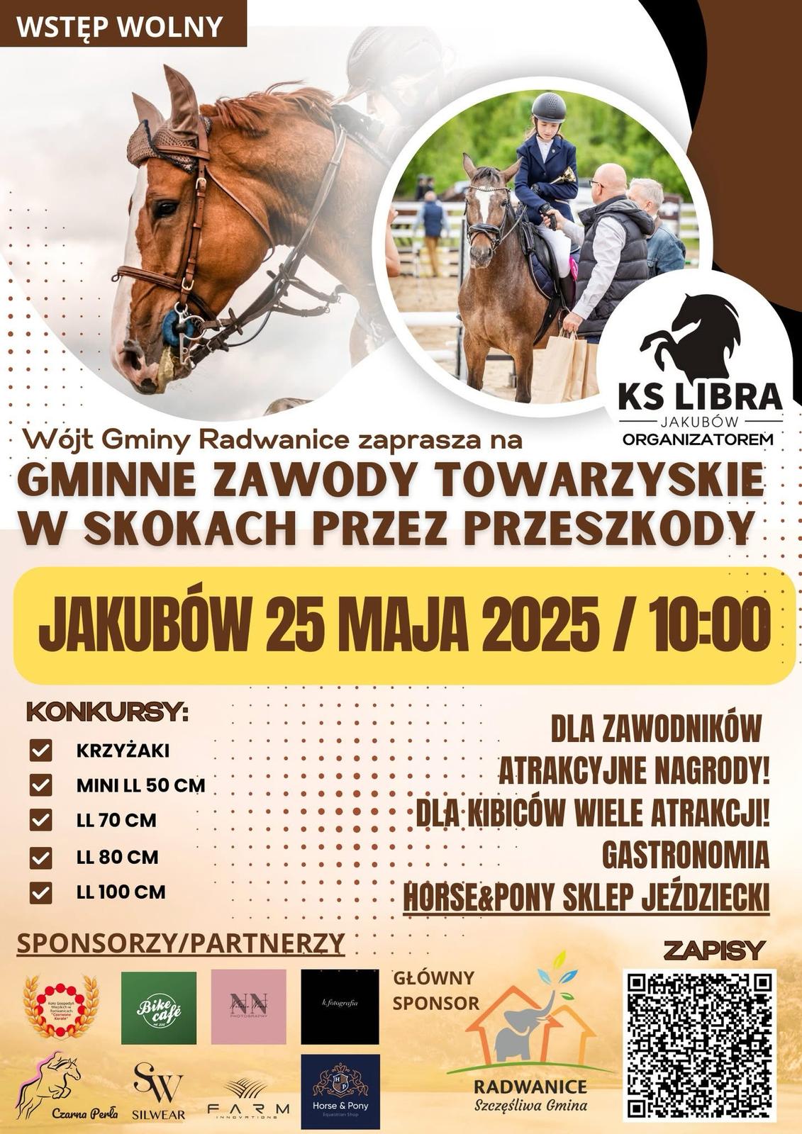 Zawody towarzyskie w skokach przez przeszkody w Jakubowie