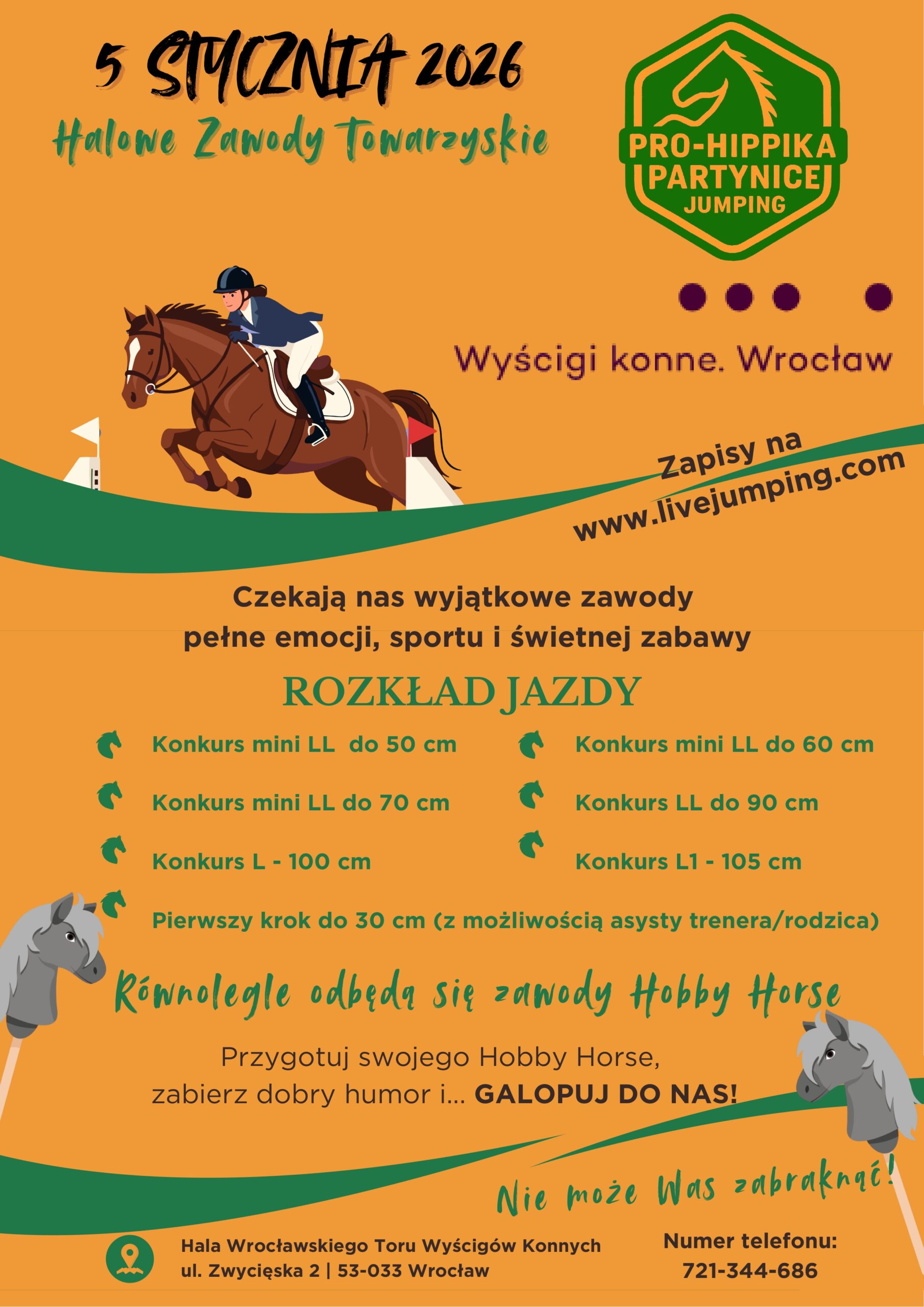 Towarzyskie halowe zawody w skokach przez przeszkody – Wrocław Partynice